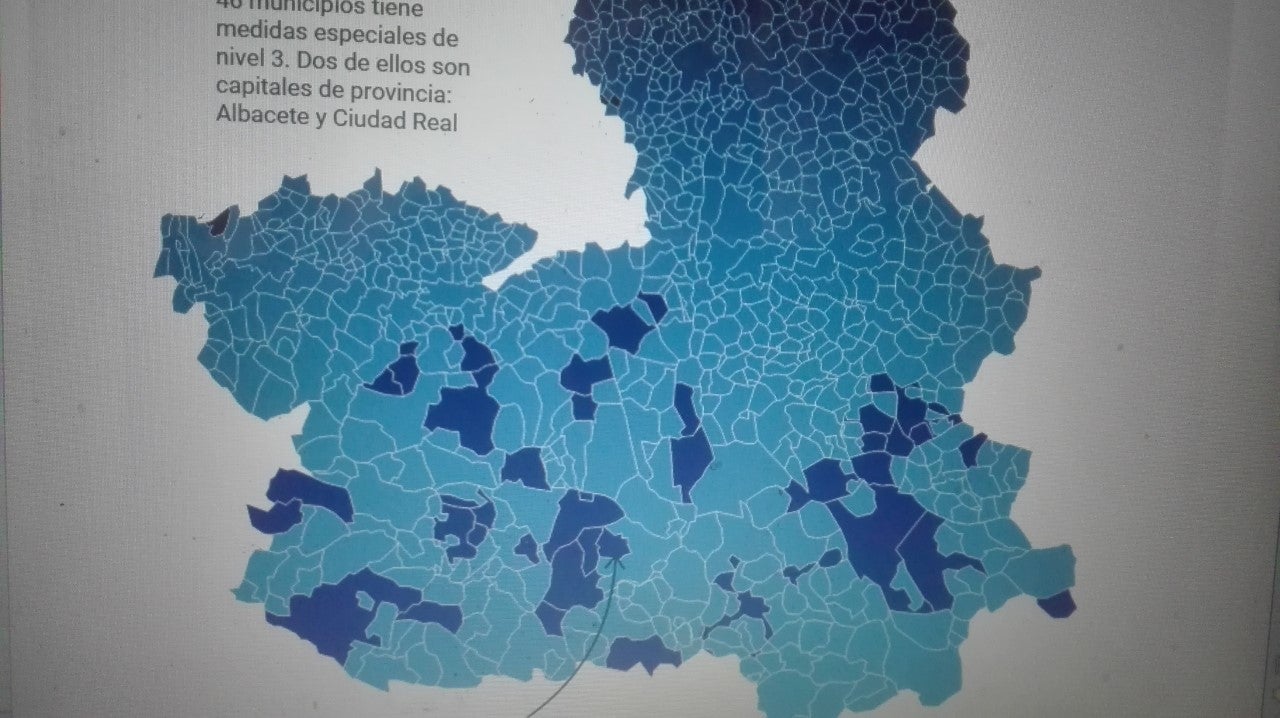 Más de la mitad de la población de la provincia de Ciudad Real está en nivel 3 o confinada Más de la mitad de la población de la provincia de Ciudad Real está en nivel 3 o confinada