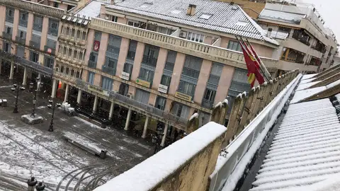 Nieve en la Plaza Mayor de Ciudad Real Nieve en la Plaza Mayor de Ciudad Real