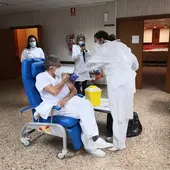 Empieza la vacunación en el personal de Departamento de Salud de Sagunto Empieza la vacunación en el personal de Departamento de Salud de Sagunto