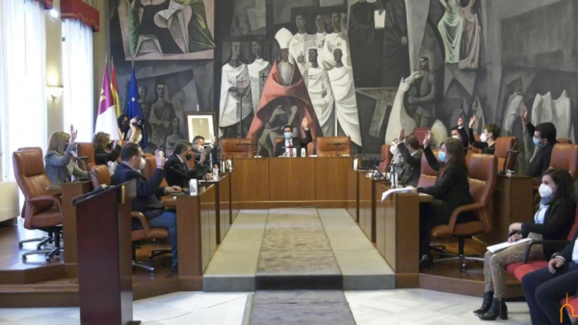 Pleno de la Diputación en el que se aprobaron los presupuestos por unanimidad