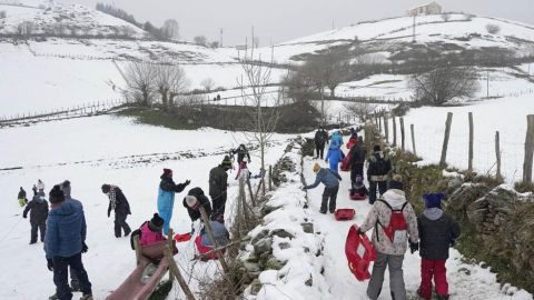 La nieve llega a Gipuzkoa 