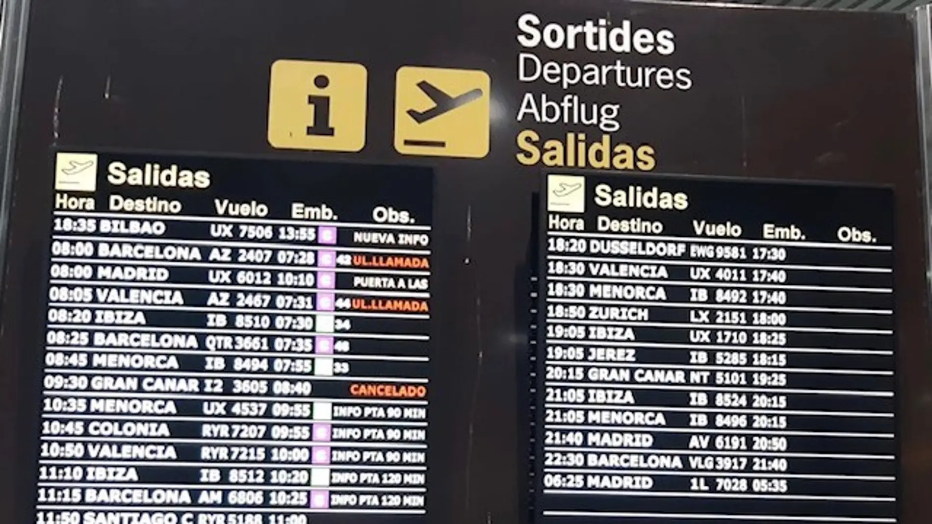 El aeropuerto de Palma retoma con normalidad los vuelos con Madrid después del paso de la borrasca Filomena