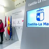 Rosa Ana Rodríguez durante la rueda de prensa Rosa Ana Rodríguez durante la rueda de prensa