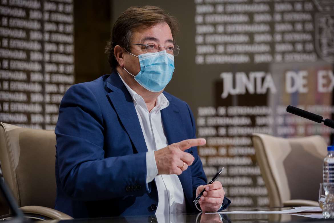 El presidente de la Junta de Extremadura confía en que la incidencia de contagios baje en los próximos días. El presidente de la Junta de Extremadura confía en que la incidencia de contagios baje en los próximos días.