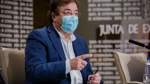 El presidente de la Junta de Extremadura confía en que la incidencia de contagios baje en los próximos días. Junta Extremadura