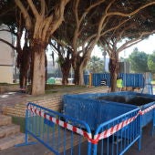 Obras en la plaza Lazareto