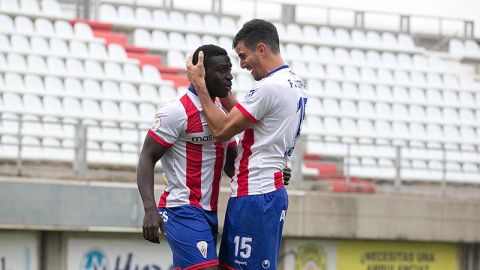 Mendes en un partido en su anterior club, el Algeciras