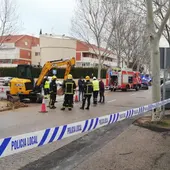 La zona fue acordonada por la Policía Local La zona fue acordonada por la Policía Local