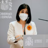 Carolina Darias, durante su toma de posesión como ministra de Sanidad