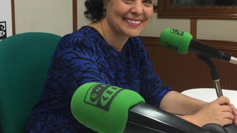 Pilar Zamora en los estudios de Onda Cero Ciudad Real Pilar Zamora en los estudios de Onda Cero Ciudad Real