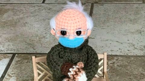 Figura de Crochet de Bernie Sanders