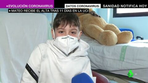 Mateo sale del hospital tras 11 días en la UCI por COVID: "Gracias a todos los que me han estado cuidando"