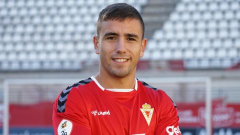 Jesús Carrillo en su presentación con el Real Murcia CF