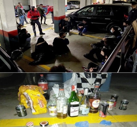 Denunciados 21 jóvenes que participaban en una fiesta en un garaje de Zizur Mayor, Navarra Denunciados 21 jóvenes que participaban en una fiesta en un garaje de Zizur Mayor, Navarra