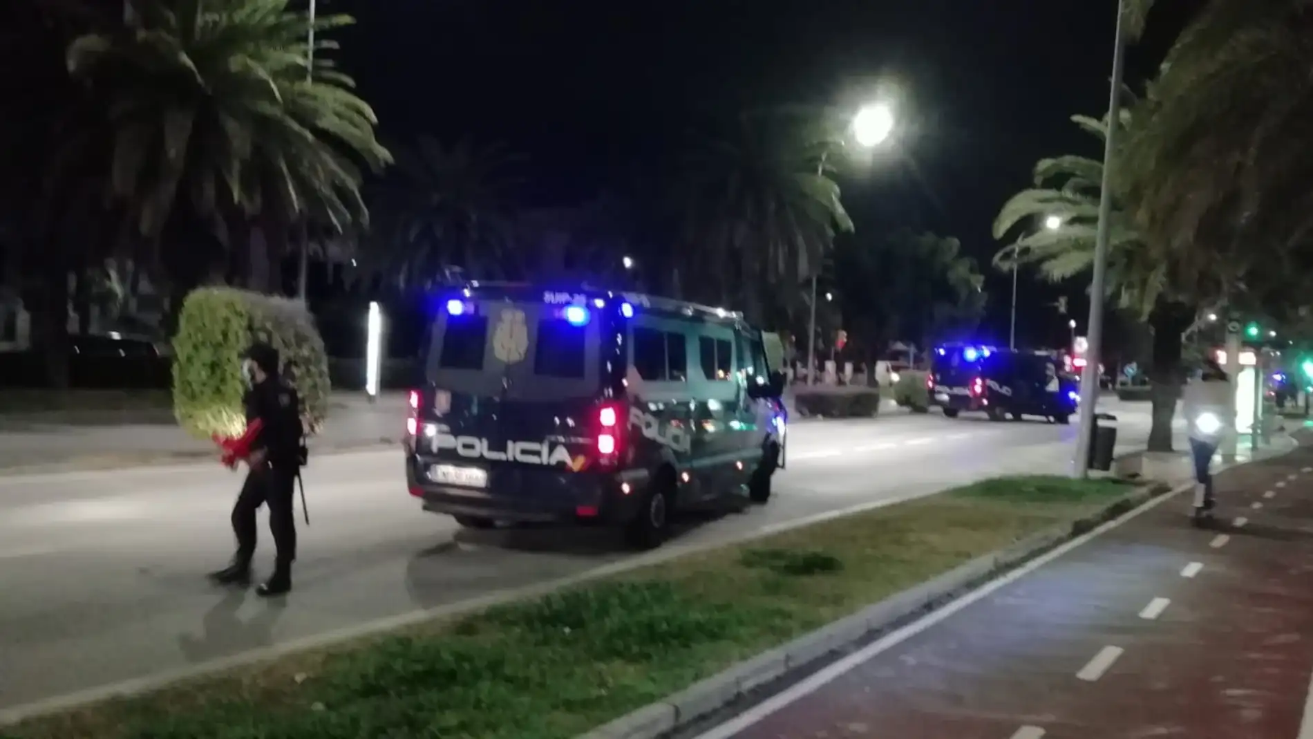 Control policial a la entrada de Málaga por cierre perimetral