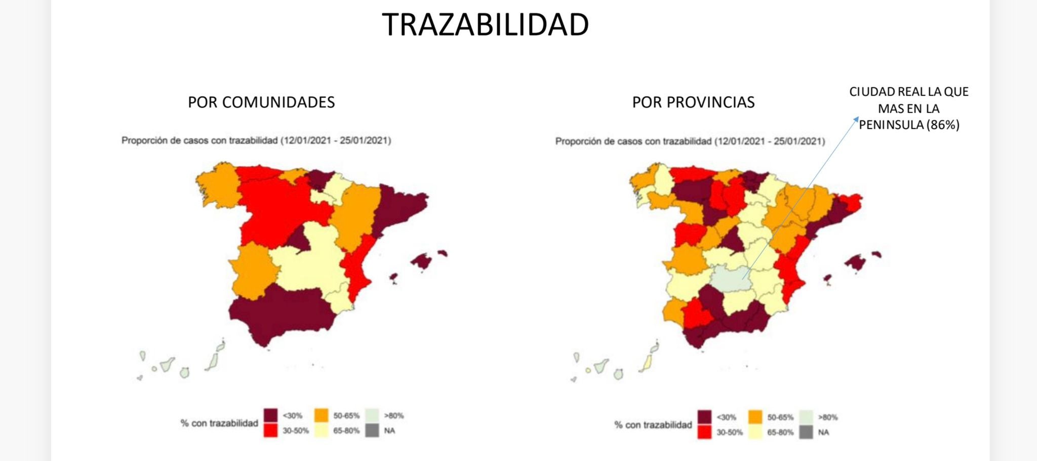 La provincia de Ciudad Real, a la cabeza del ranking nacional en el rastreo de casos de coronavirus La provincia de Ciudad Real, a la cabeza del ranking nacional en el rastreo de casos de coronavirus