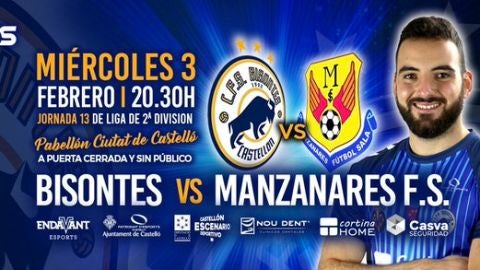 Cartel del partido del Bisontes FS
