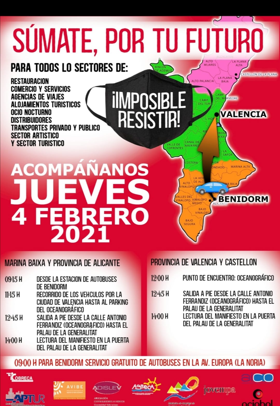Más de 100 vehículos participan en la caravana de protesta "Imposible Resistir" Más de 100 vehículos participan en la caravana de protesta "Imposible Resistir"