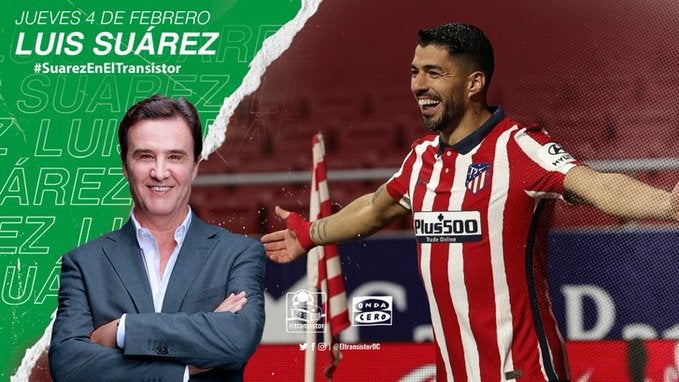 José Ramón de la Morena entrevista este jueves a Luis Suárez en El Transistor José Ramón de la Morena entrevista este jueves a Luis Suárez en El Transistor