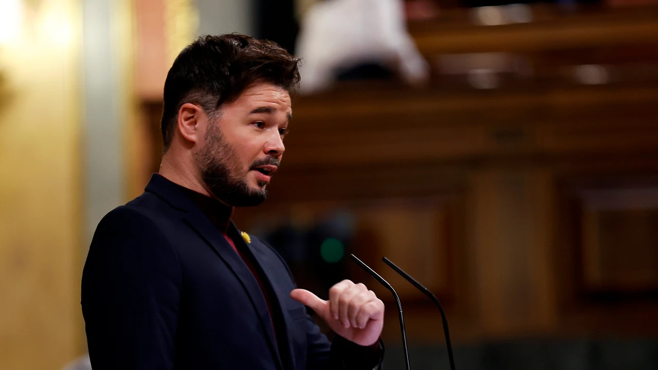Gabriel Rufián en el Congreso de los Diputados.