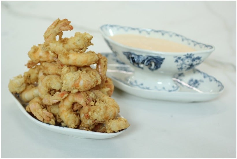 Las recetas de Robin Food: Langostinos fritos con salsa rosa Las recetas de Robin Food: Langostinos fritos con salsa rosa