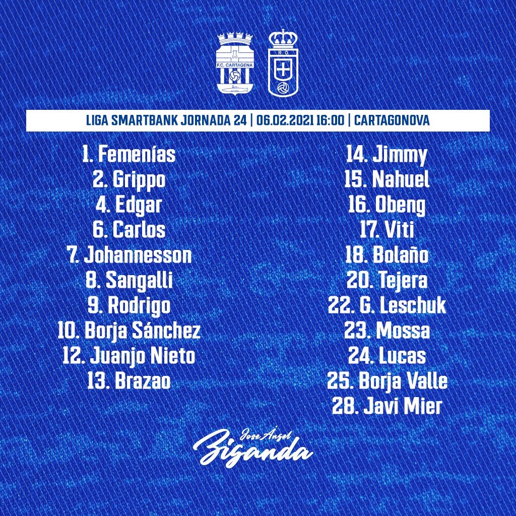 El Real Oviedo desplaza 21 jugadores a Cartagena El Real Oviedo desplaza 21 jugadores a Cartagena
