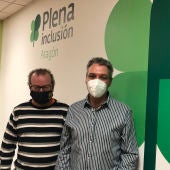 Alberto y Esteban Corsino en la sede de Plena Inclusión