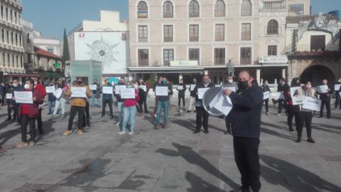 Los hosteleros se han concentrado en la Plaza Mayor