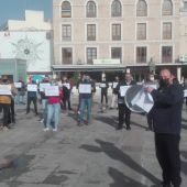 Los hosteleros se han concentrado en la Plaza Mayor