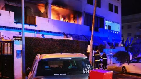 Vivienda incendiada en El Campello