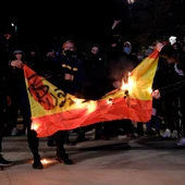 Imagen de las manifestaciones contra la encarcelación de Pablo Hasél en Lleida Imagen de las manifestaciones contra la encarcelación de Pablo Hasél en Lleida