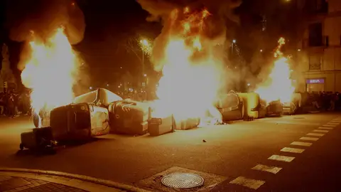 Imagen de los disturbios en Barcelona Imagen de los disturbios en Barcelona