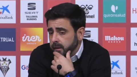 Rueda de prensa de David Gallego tras el partido contra el Albacete 