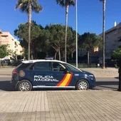 Un coche de policía en Rota Un coche de policía en Rota