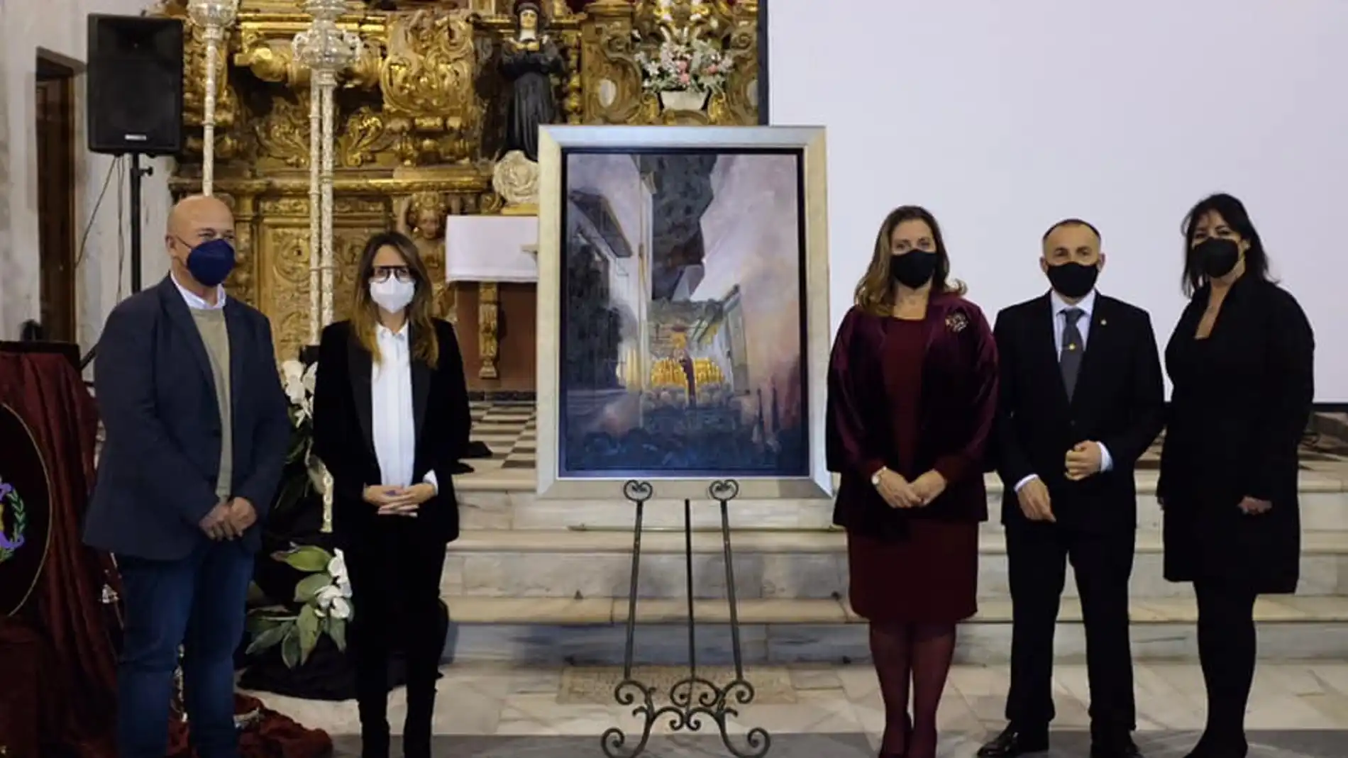Presentación cartel de la semana santa de Ayamonte, obra del pintor Emilio Borrego