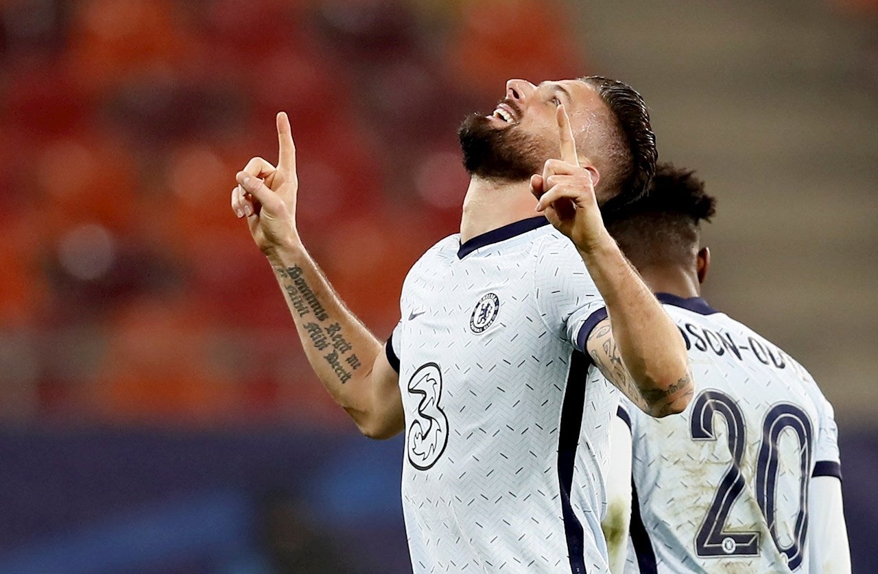 Un golazo de chilena de Giroud complica al Atlético de Madrid la clasificación ante el Chelsea Un golazo de chilena de Giroud complica al Atlético de Madrid la clasificación ante el Chelsea