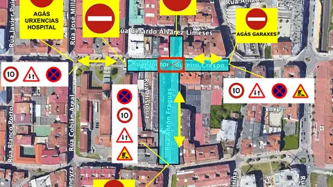 Plan de Tráfico por corte en Loureiro Crespo Mañana miércoles corte de tráfico en el centro de la ciudad