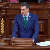 Pedro Sánchez durante su comparecencia en el Congreso Pedro Sánchez durante su comparecencia en el Congreso