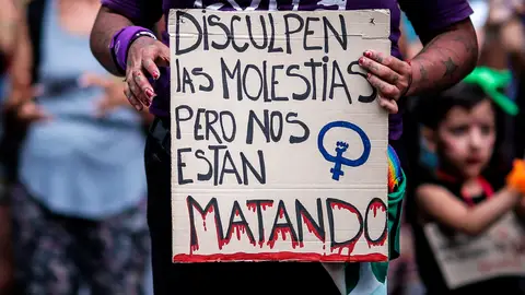 Manifestación contra los feminicidios Manifestación contra los feminicidios en Argentina