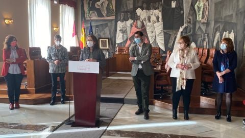 Aurelia Sánchez durante su intervención en el palacio de la Diputación de Ciudad Real Aurelia Sánchez durante su intervención en el palacio de la Diputación de Ciudad Real