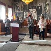 Aurelia Sánchez durante su intervención en el palacio de la Diputación de Ciudad Real Aurelia Sánchez durante su intervención en el palacio de la Diputación de Ciudad Real