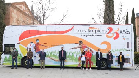Autob&uacute;s Comit&eacute; Paral&iacute;mpico Espa&ntilde;ol en Alcal&aacute; de Henares