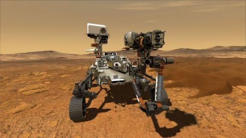 El rover Perseverance da sus primeros pasos por la superficie de Marte