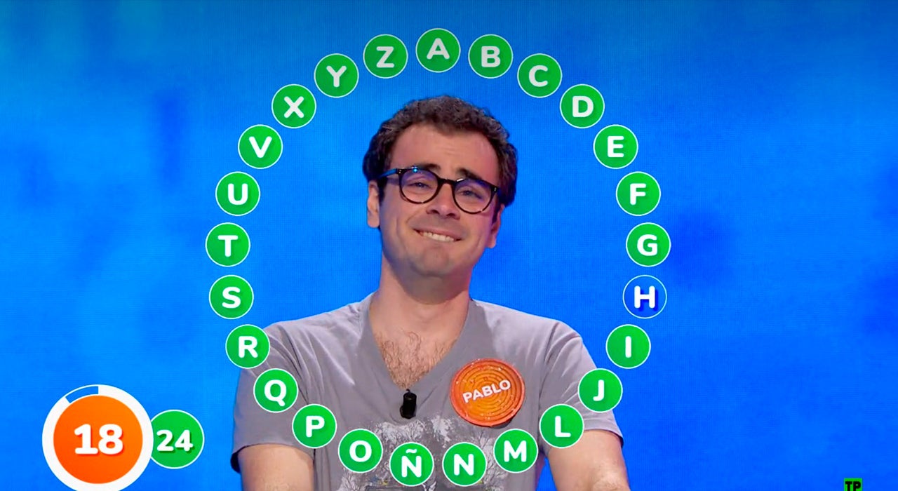 Pablo vuelve a quedarse a una palabra de completar el bote de Pasapalabra Pablo vuelve a quedarse a una palabra de completar el bote de Pasapalabra