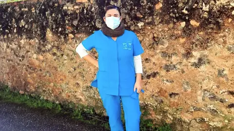 Una trabajadora del servicio de Ayuda a Domicilio. Una trabajadora del servicio de Ayuda a Domicilio.