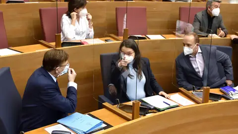 Ximo Puig, Mónica Oltra y Rubén Martínez Dalmau Ximo Puig, Mónica Oltra y Rubén Martínez Dalmau