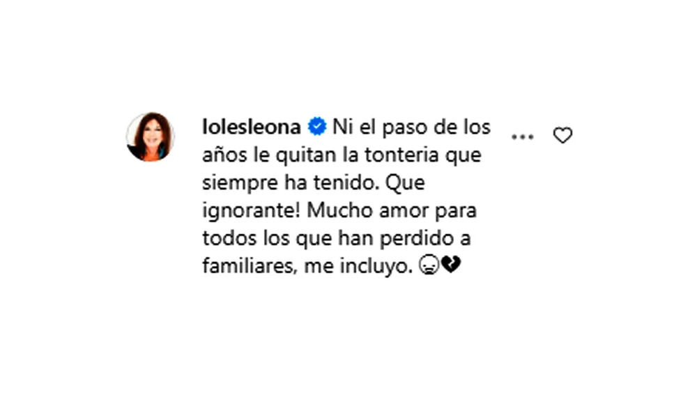 Loles León carga contra Victoria Abril en Instagram