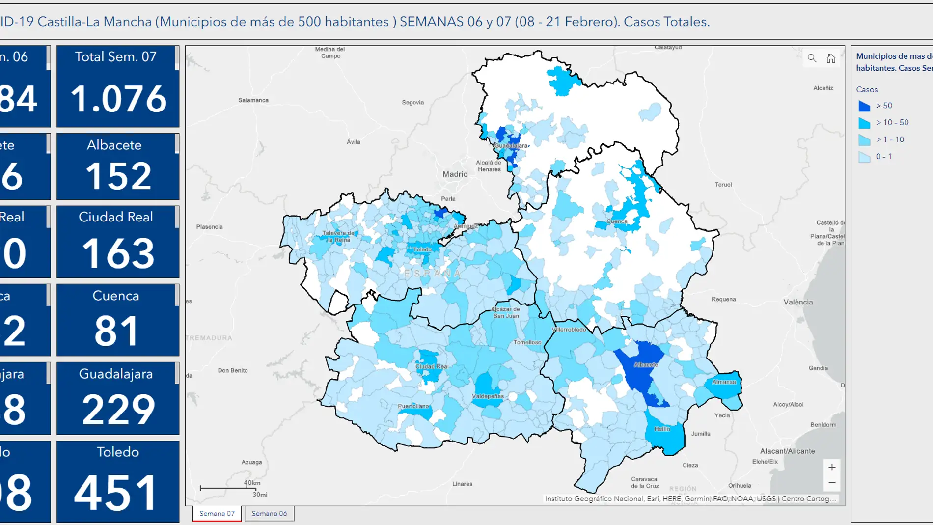67 municipios de Ciudad Real no registraron casos de coronavirus durante la semana pasada