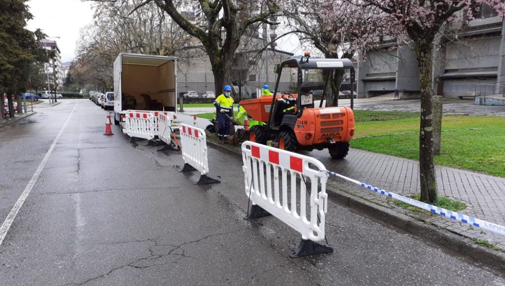 Obras no Barrio das Lagoas