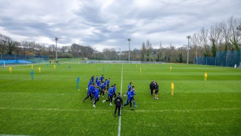 Entrenamiento del Real Oviedo en El Requex&oacute;n.